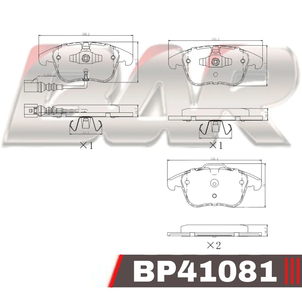 Pastillas de freno delanteras - VOLKSWAGEN TIGUAN 2008