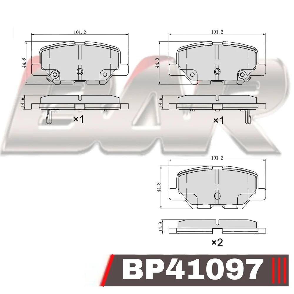 Pastillas de freno traseras - MITSUBISHI OUTLANDER / C4 AIRCROSS / PEUGEOT 4008