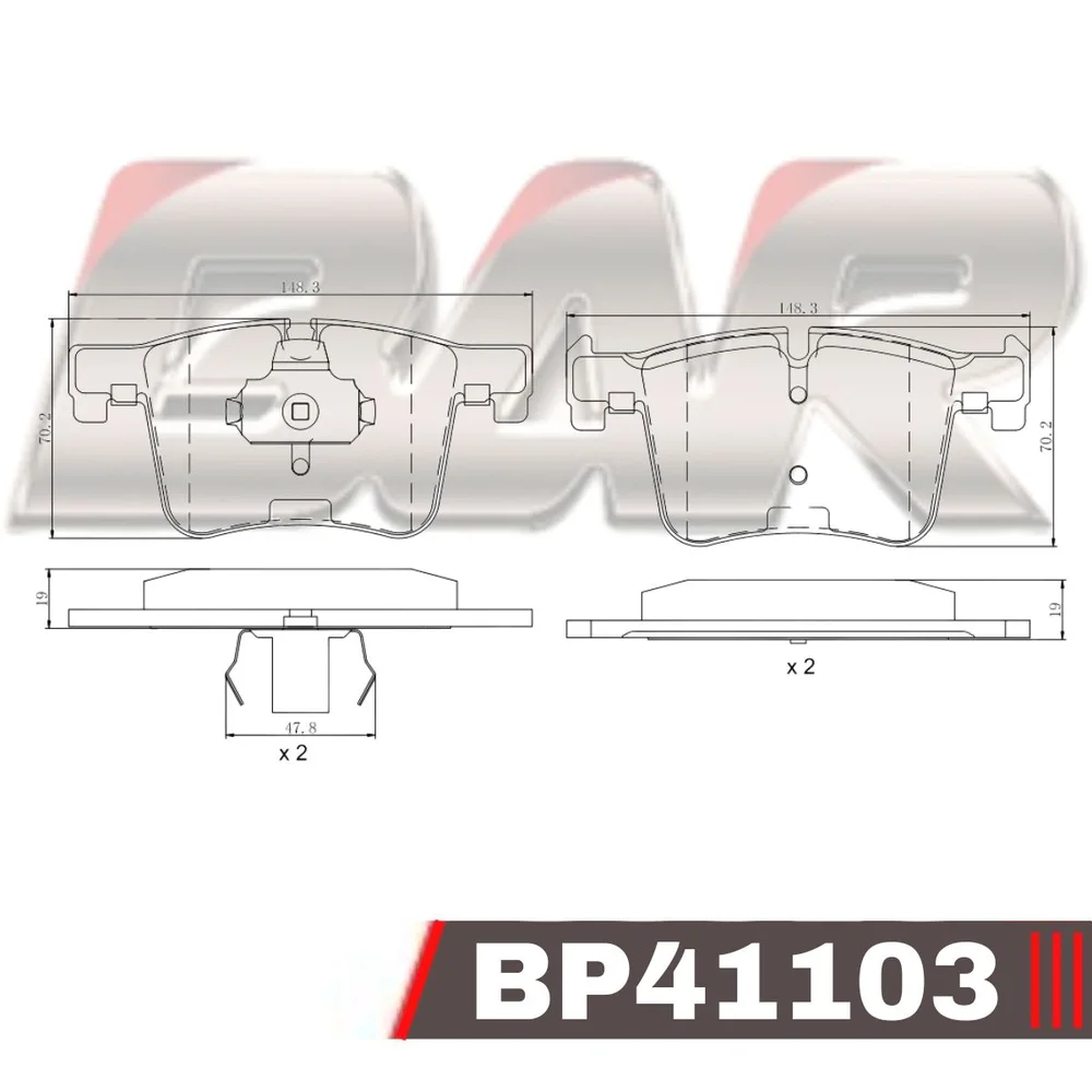 Pastillas de freno delanteras - BMW SERIE 1 08-12 / SERIE 3 01-13 / 4 07-13 / X3 04-11