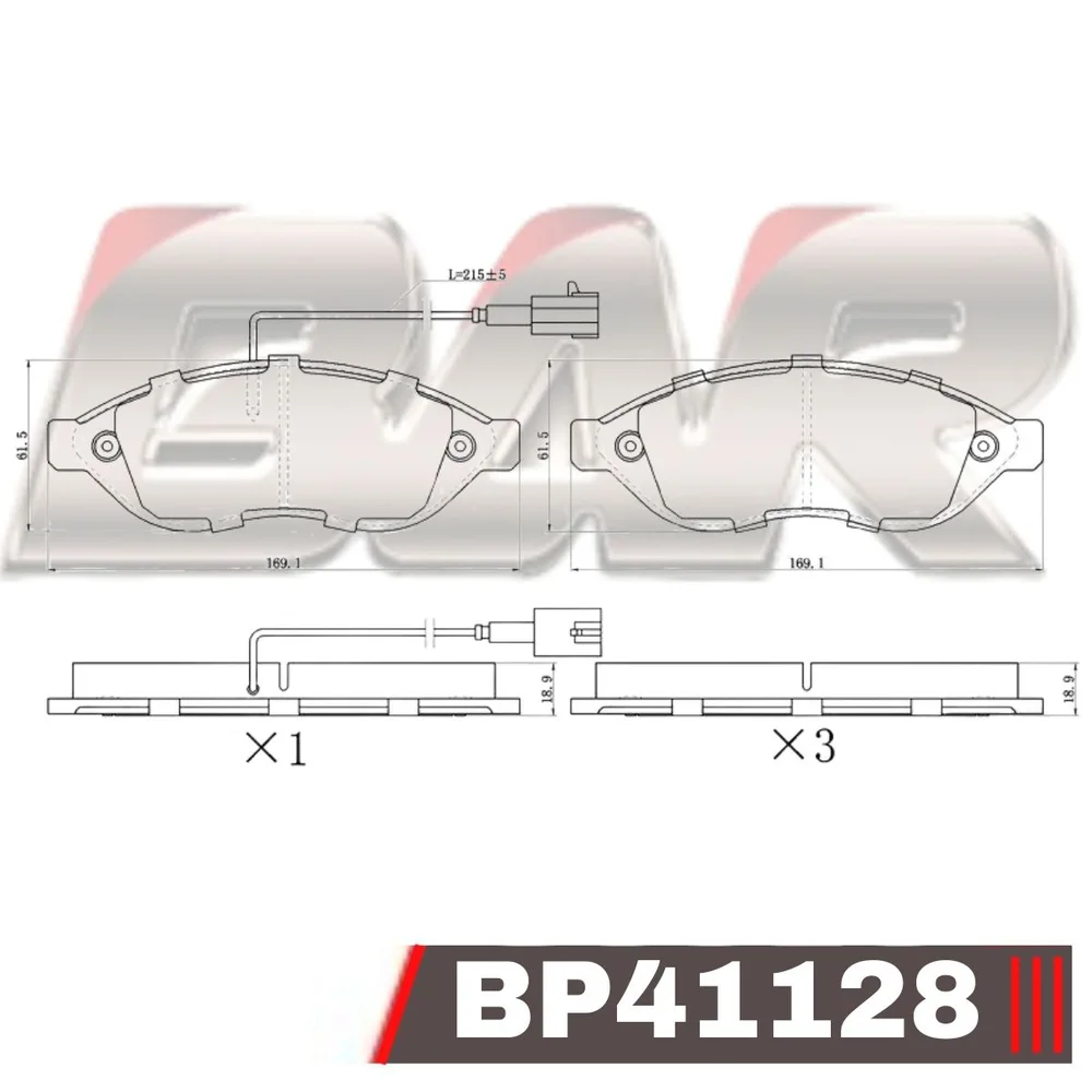 Pastillas de freno delanteras - CITROEN/FIAT/PEUGEOT JUMPER/DUCATO/BOXER