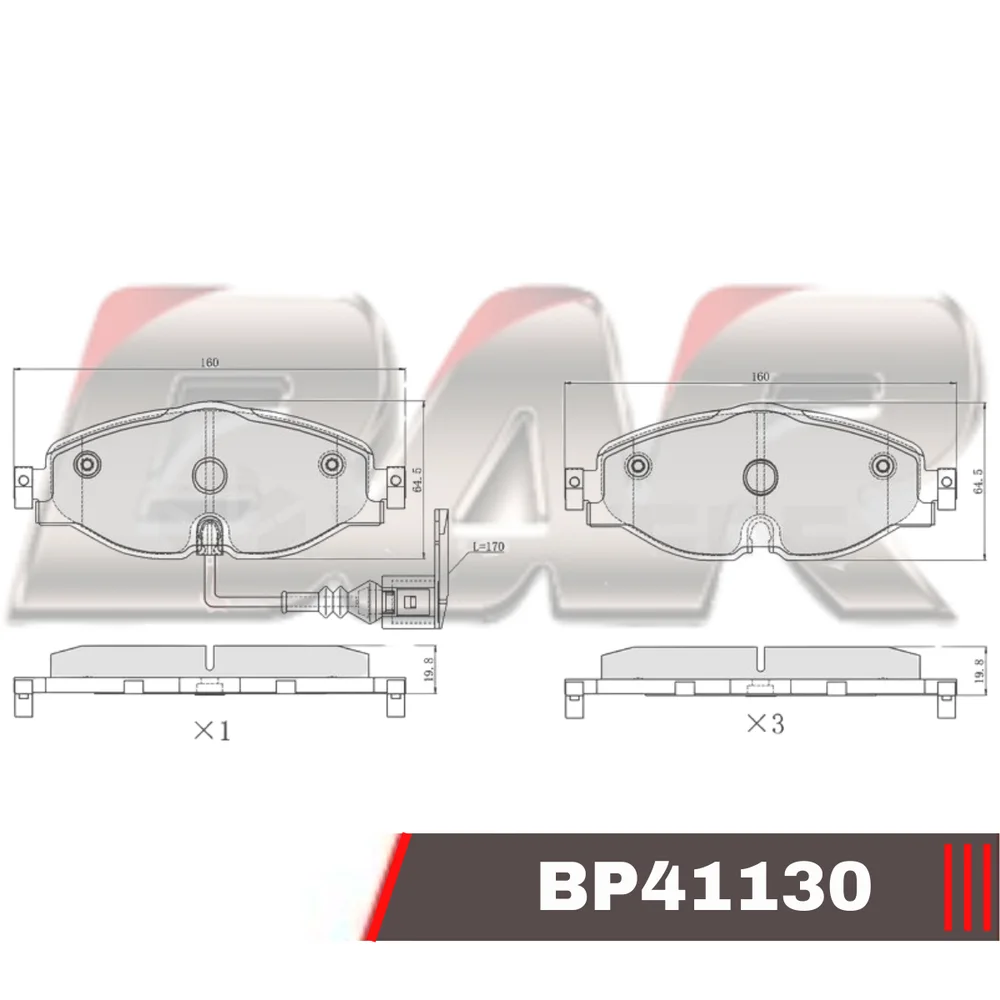 Pastillas de freno delanteras - Audi A3 12/ Volkswagen Golf 12/ TAOS 1.4 250 TSI