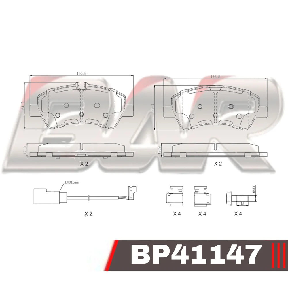 Pastillas de freno traseras - Ford Transit