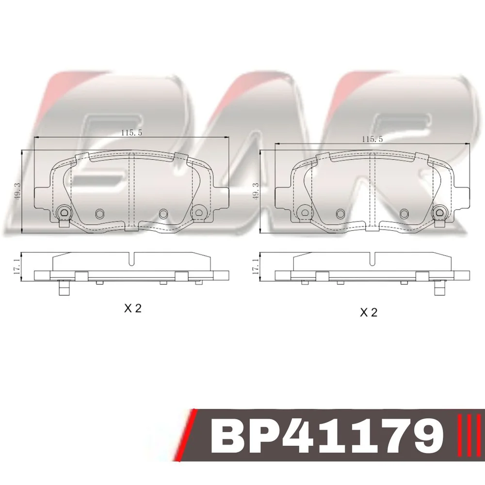 Pastillas de freno traseras - FIAT 500 - JEEP RENEGADE 2015 >