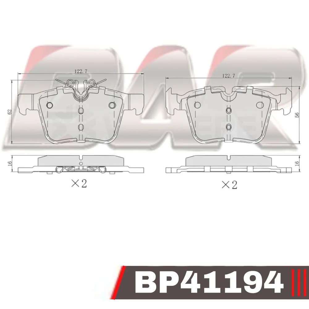 Pastillas de freno traseras - MERCEDES BENZ: CLASE C 200 - C 250 - C 300 - C 400 4 MATIC 2013/2018