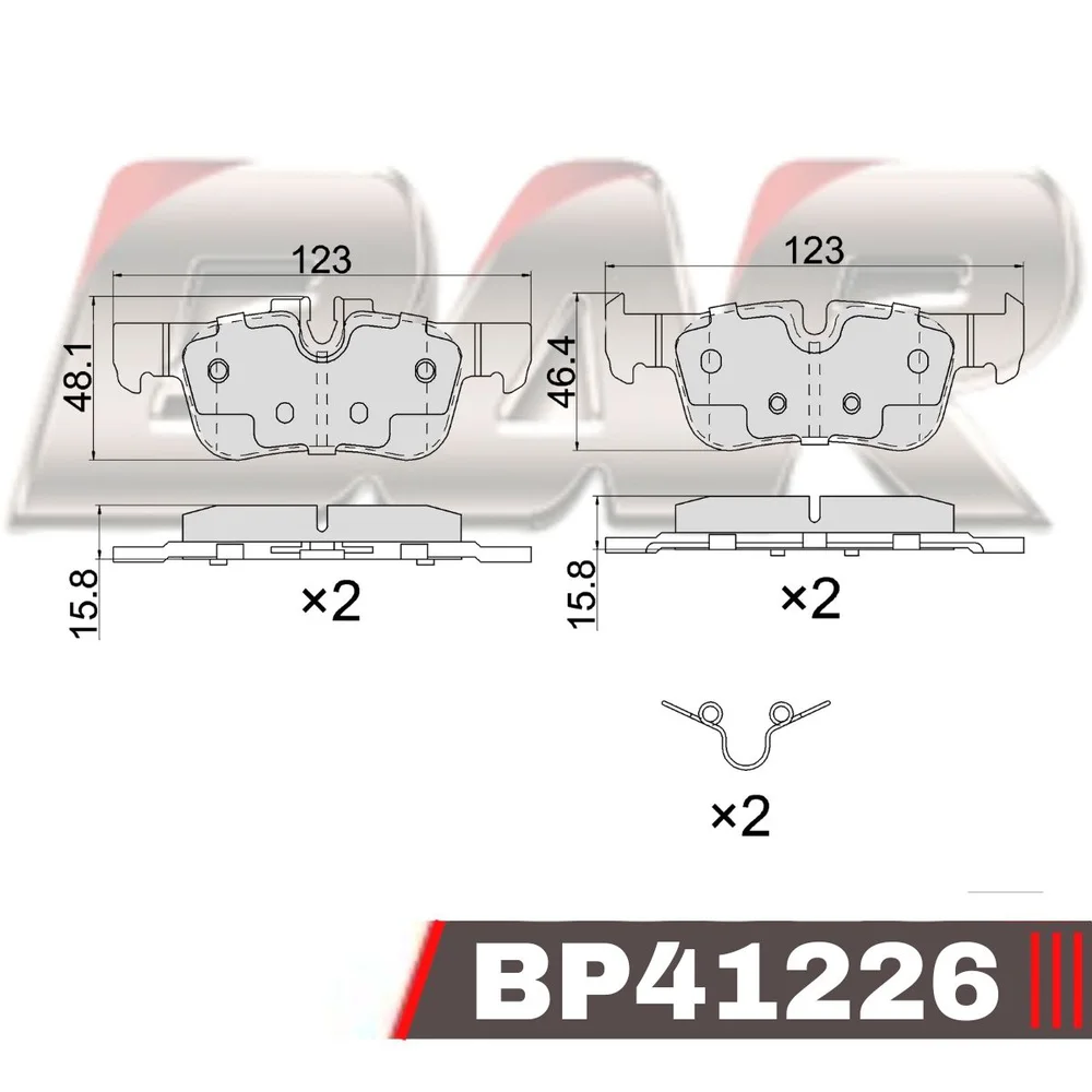 Pastillas de freno traseras - BMW 2 220 I - X1 18 I sDRIVE- 20 D sDRIVE - 20 I xDRIVE - 25 I xDRIVE 15/à MINI CLUBMAN COOPER S - COUTRYMAN COOPER S - JOHN COOPER WORKS 15/à