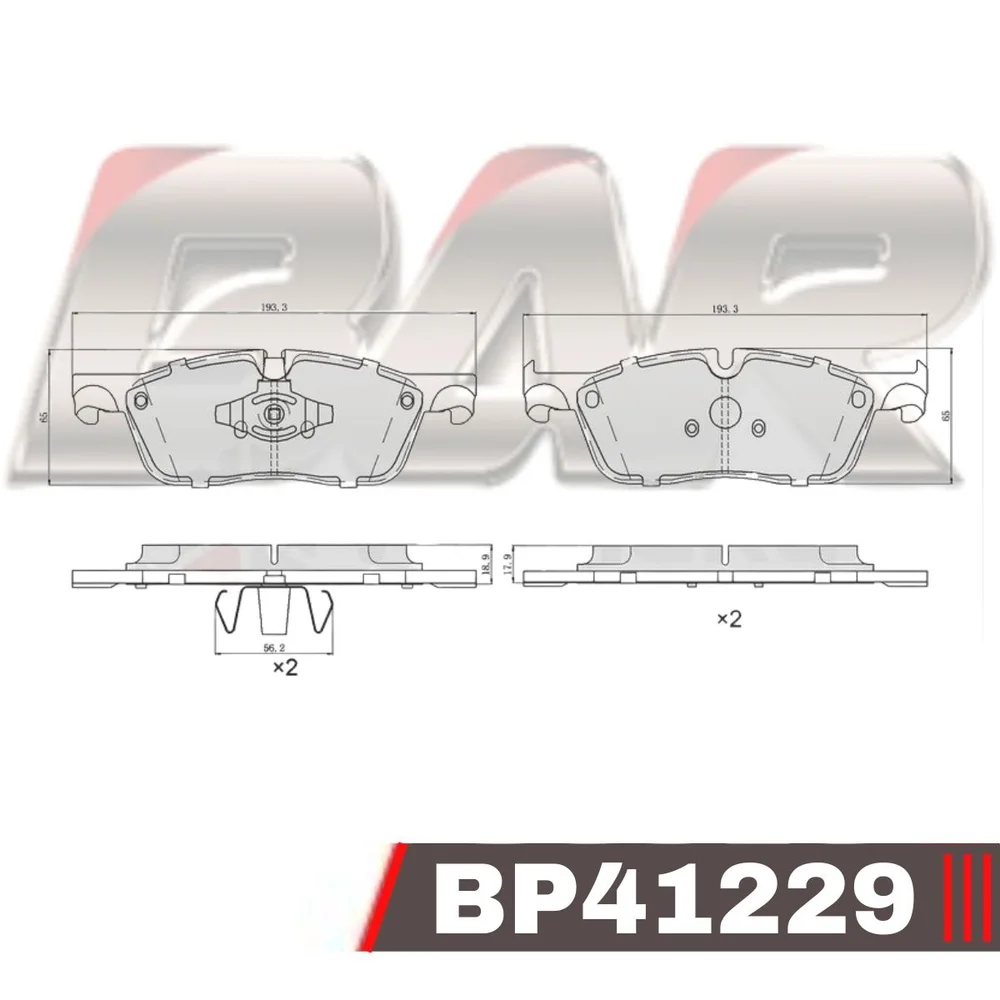 Pastillas de freno delanteras - RANGE ROVER EVOQUE 06/2011 -> 12/2019 DISCOVERY SPORT 12/2014 ->