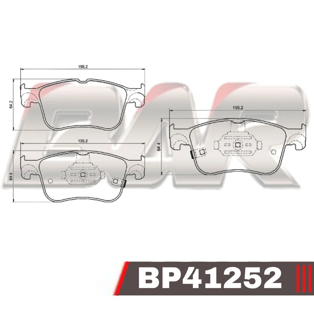 Pastillas de freno delanteras - FORD BRONCO 1.5T 2.0 - FORD MAVERICK 1.5T 2.0 - FORD KUGA III 2021->