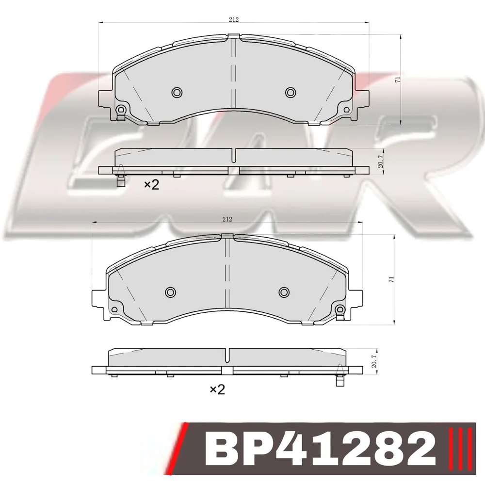Pastillas de freno delanteras - CHRYSLER DODGE -RAM 2500 - 3500 - 4000 2019/à
