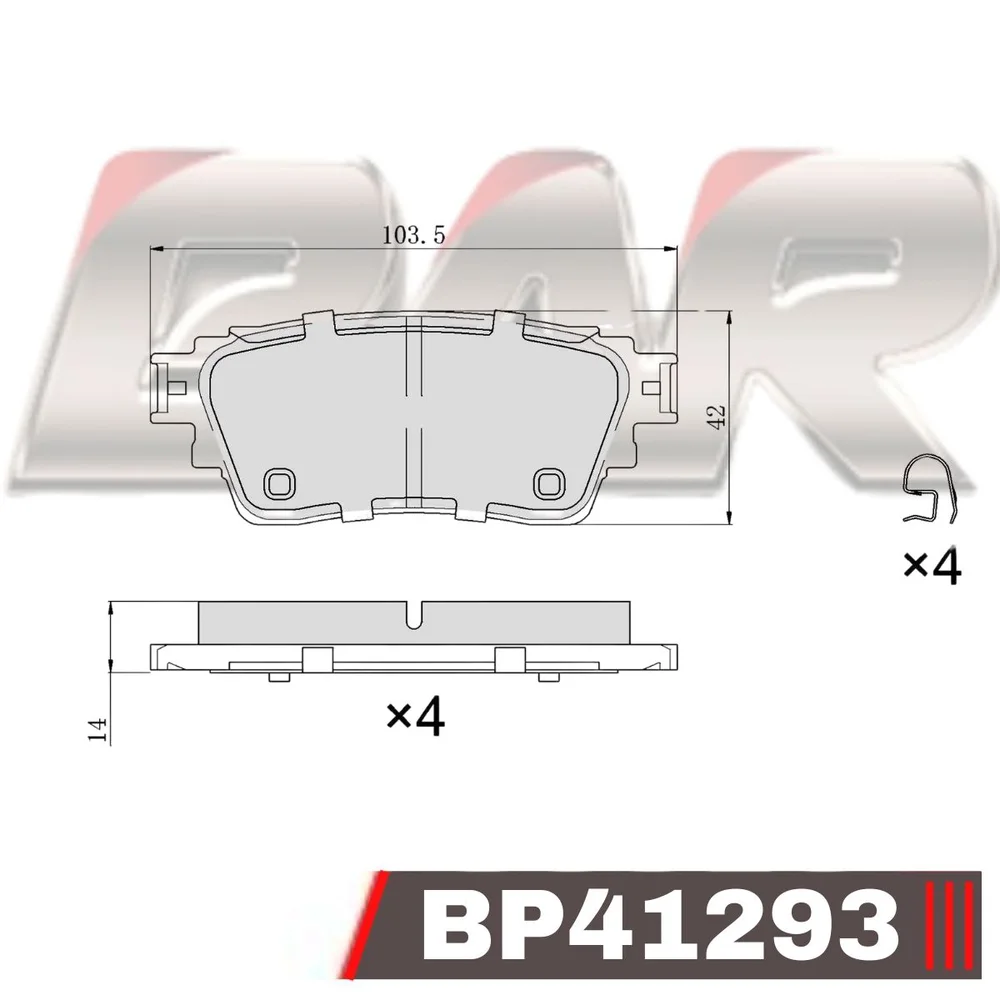 Pastillas de freno traseras - MITSUBISHI OUTLANDER 2014 ->