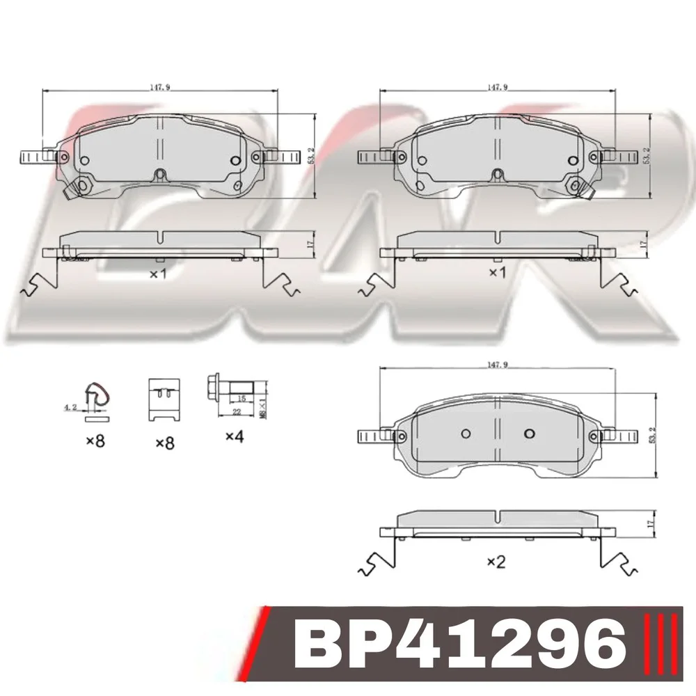 Pastillas de freno traseras - FORD -RANGER 2.0 TDCi - 3.0 V6 2022/à
