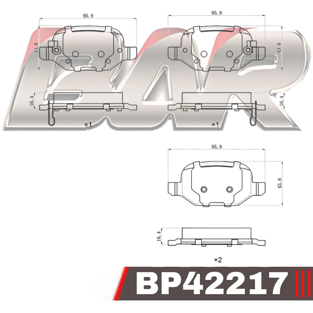 Pastillas de freno traseras - FIAT 500 L 2009>2013