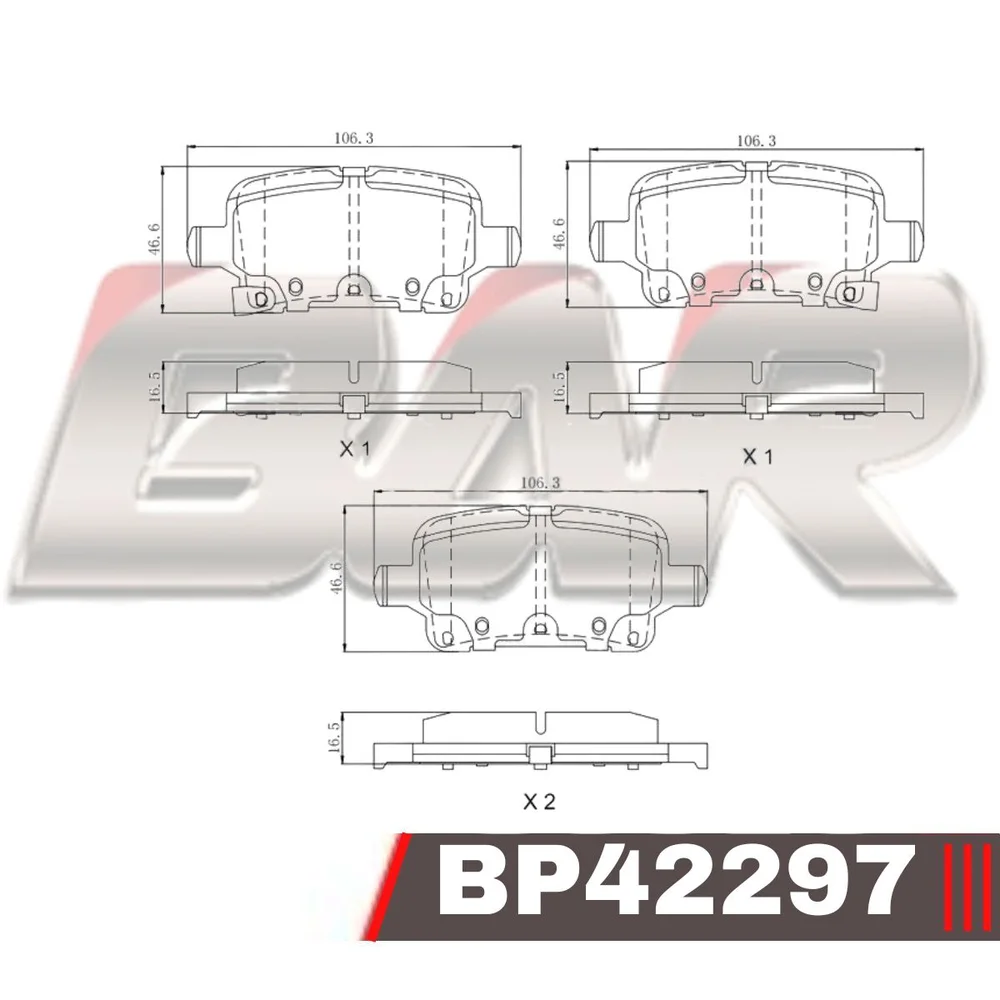 Pastillas de freno traseras - CHEVROLET EQUINOX 1.5T 2018 ->