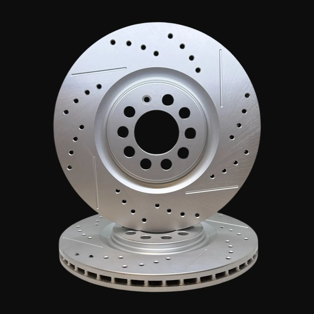 Discos Delanteros Ranurados y Perforados Línea Premium - AUDI A3 Sportback 1,6 FSI/ 1,9TDI/ 2,0 FSI/ 2,0TDI/ 3,2 Q4 ( 8L1) / AUDI S3 ( 8L1) / AUDI TT 1.8T / 1,8T Q4 ( 8N3, 8N9)