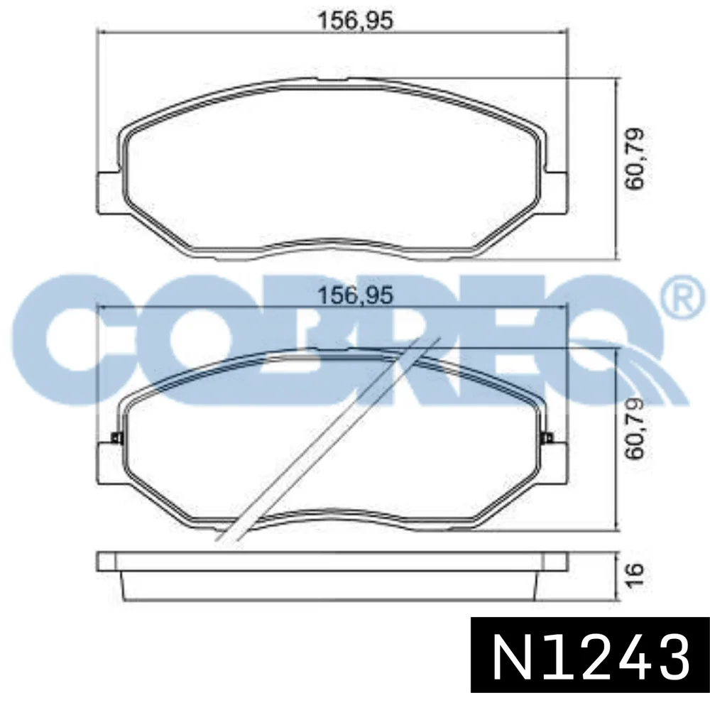 Pastillas de freno delanteras - HYUNDAI Santa Fe II - KIA Carnival III 06/