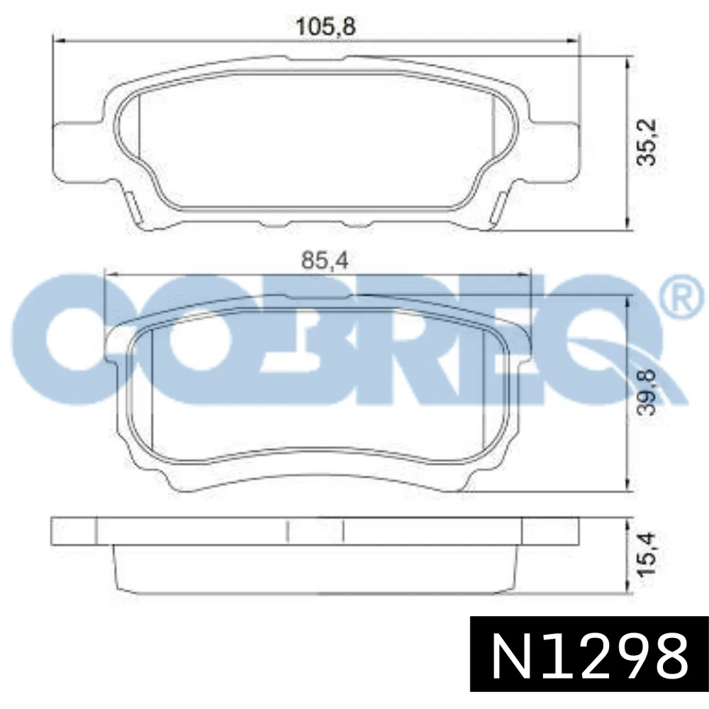 Pastillas de freno traseras - DODGE Caliber/MITSUBISHI Lancer 03/