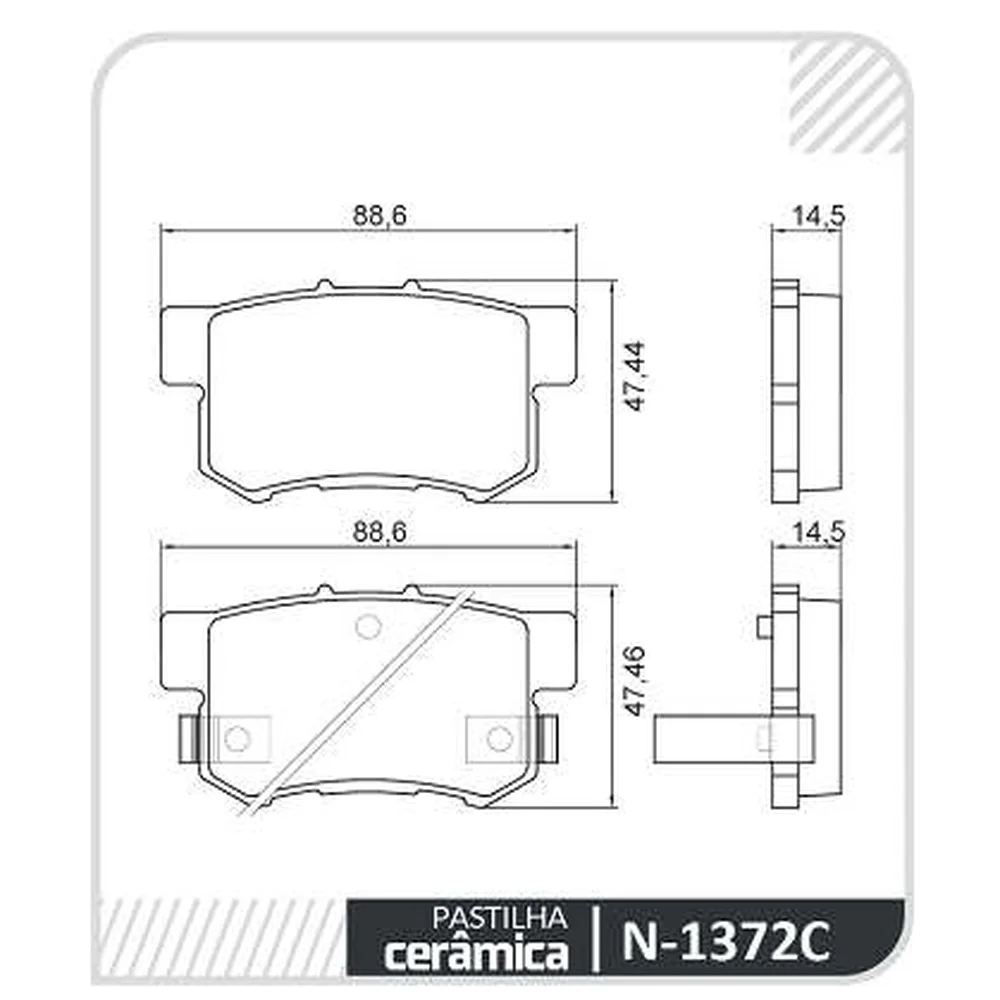 Pastillas de freno cerámicas traseras - HONDA ACCORD-/ ROVER/ISUZU 90/96