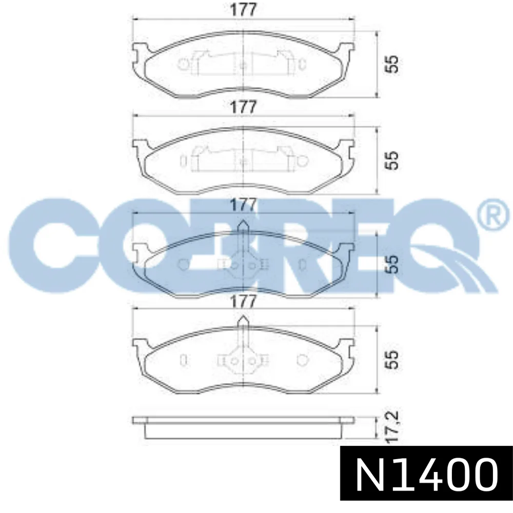 Pastillas de freno delanteras - JEEP GRAND CHEROKEE-WRANGLER 97/99