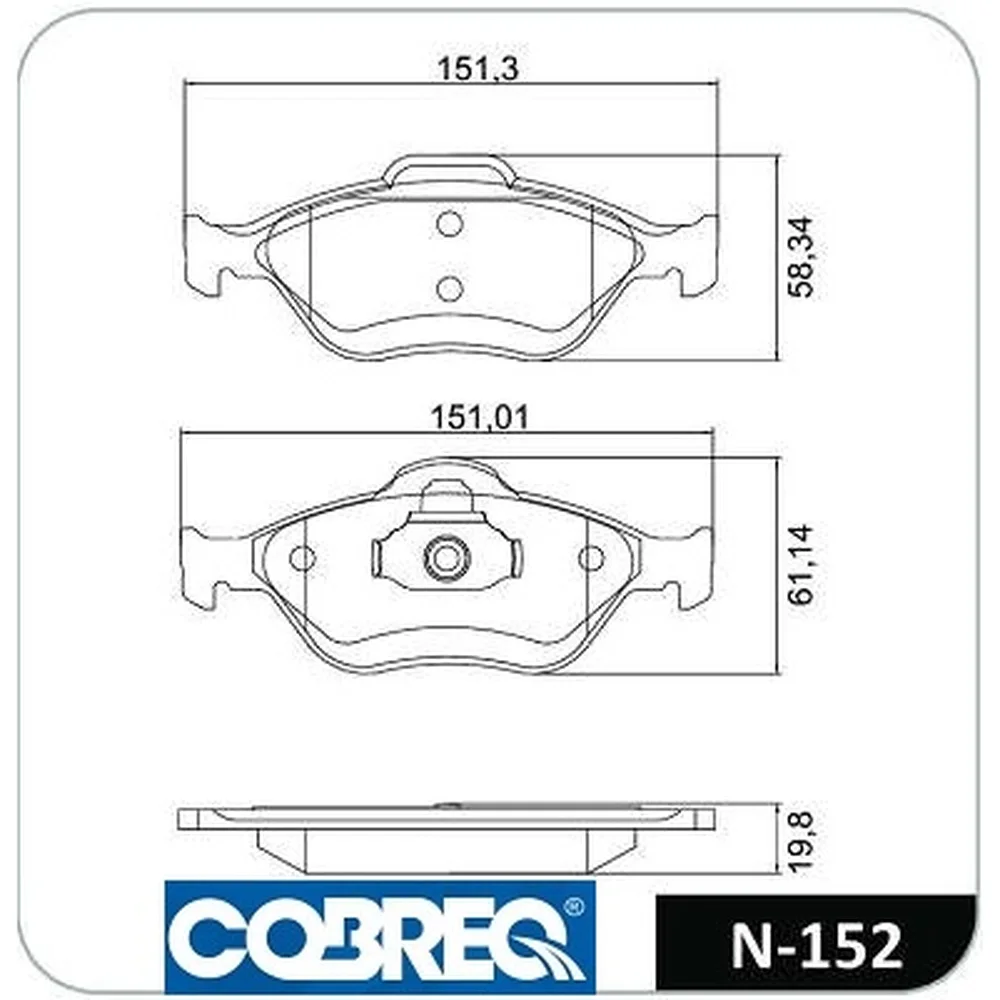 Pastillas de freno delanteras - FORD FIESTA/COURRIER 99/