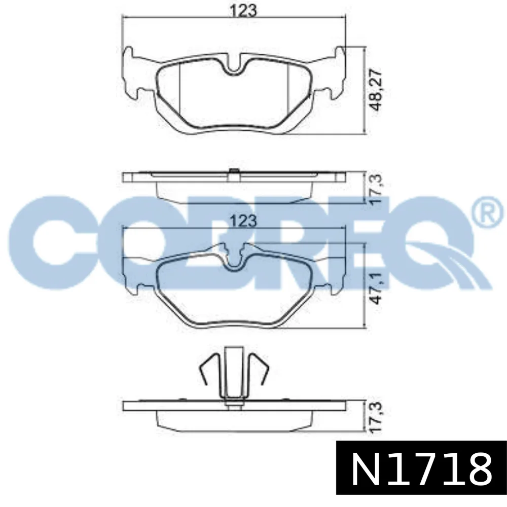 Pastillas de freno traseras - BMW Serie 1 120/Serie 3 320i/25i/Serie IV 05/