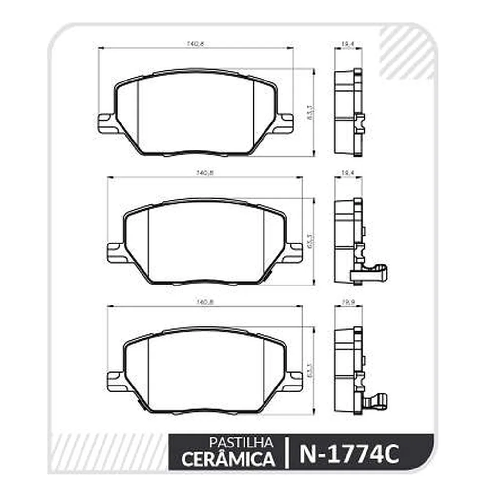 Pastillas de freno cerámicas delanteras - FIAT TORO - JEEP RENEGADE