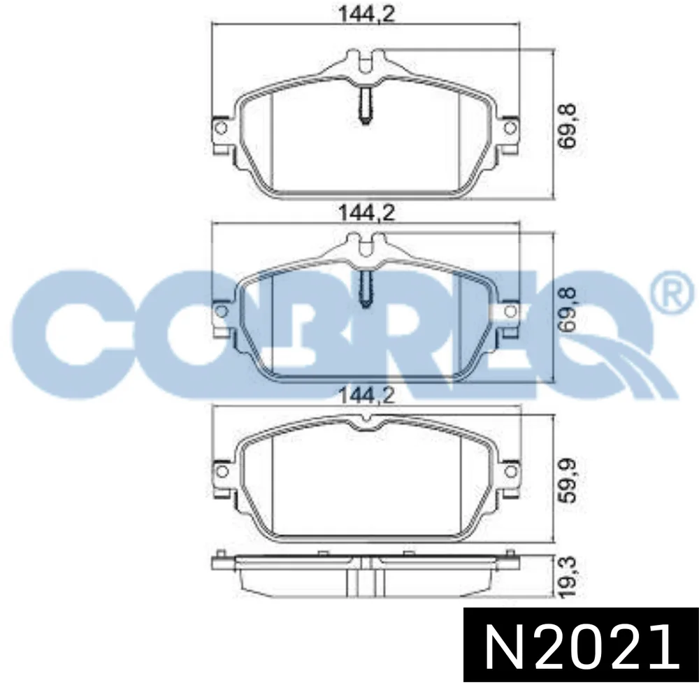 Pastillas de freno delanteras - MERCEDES BENZ CLASE C 200 02/2014 -> 05/2018