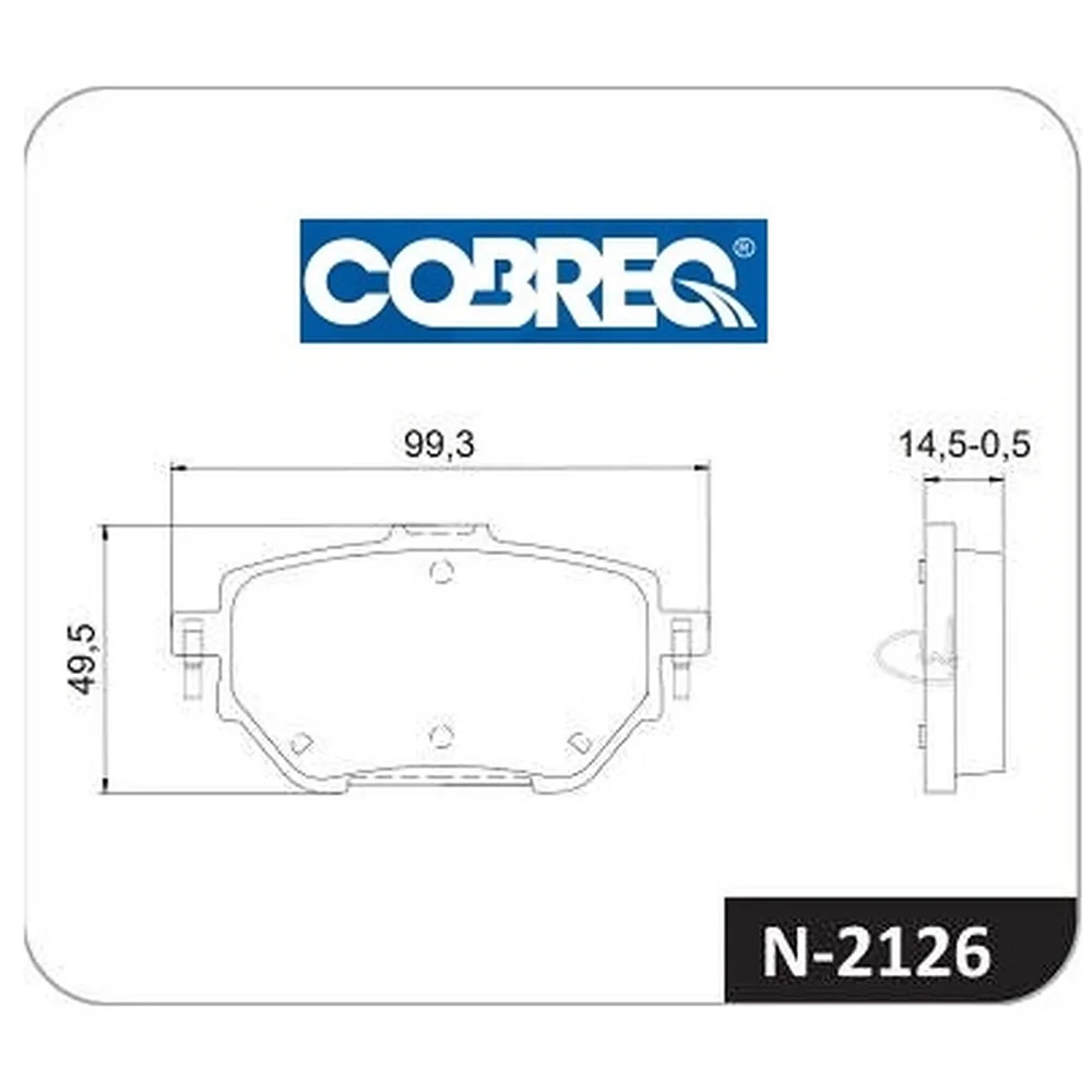 Pastillas de freno traseras - TOYOTA COROLLA 2.0 - 1.8 HYBRIDO 2019->