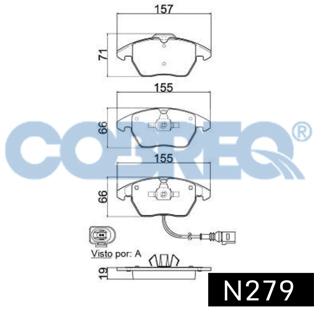 Pastillas de freno delanteras - AUDI A3-S3/ VW /SEAT/SKODA 03/