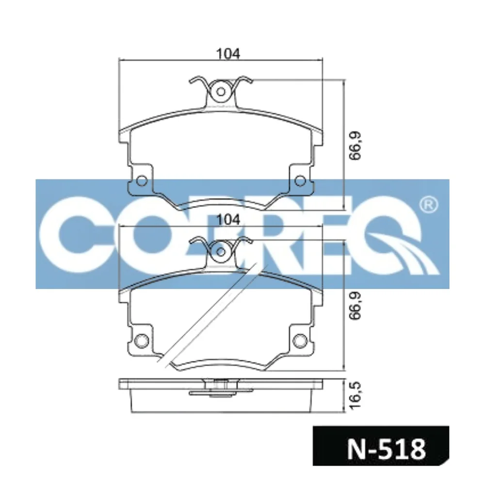 Pastillas de freno delanteras - ALFA 155-33/FIAT REGATTA-TIPO-UNO/VOLVO 345 79/97