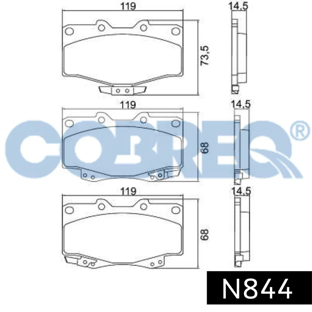 Pastillas de freno delanteras - TOYOTA 4 RUNNER-HILUX4X4-LAND CRUISER 90/94