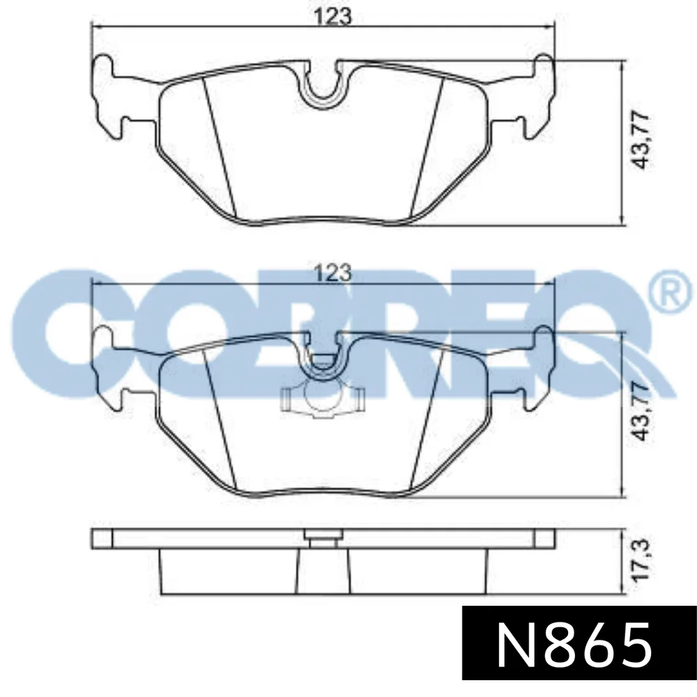 Pastillas de freno traseras - BMW SERIE 3/PEUGEOT 806 VAN/CITROEN/JAGUAR 82/