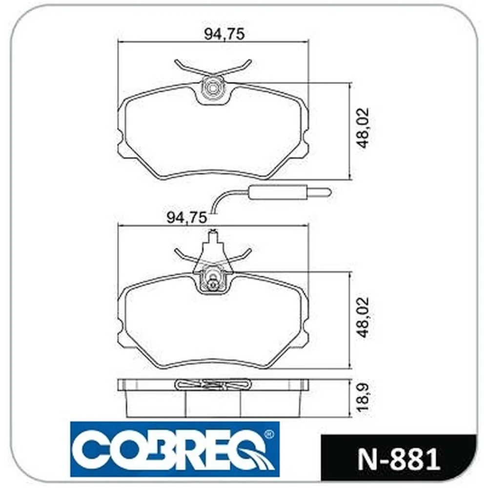 Pastillas de freno delanteras - PEUGEOT 306-405-405MI 16V 90/94
