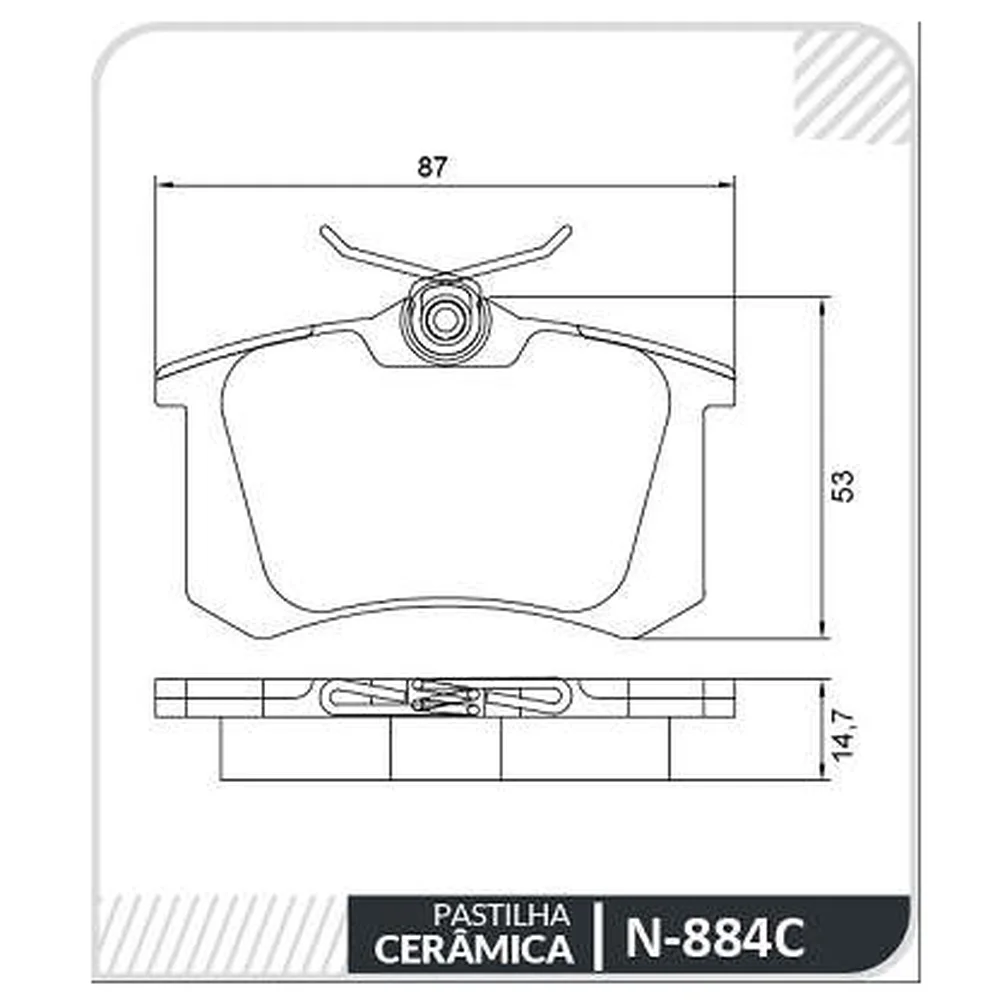 Pastillas de freno cerámicas traseras - PEUGEOT 306--405/ SEAT IBIZA/ VOLKS./AUDI 90/ VW-TCROSS
