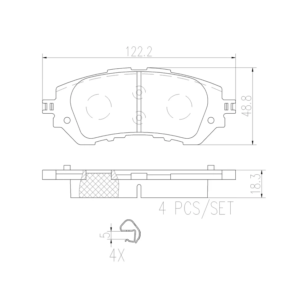 Pastillas de freno delanteras - TOYOTA YARIS 1.5 ( Tailandes ) 2013 ->