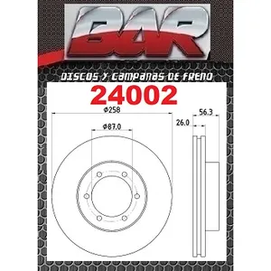 Discos Delanteros Estándar - KIA -Besta GS