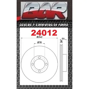 Discos Delanteros Estándar - SUBARU -XT/1.8