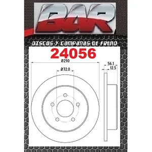 Discos Traseros Estándar - CHRYSLER - DODGE -Caravan/Grand Caravan-Llanta 14" / 15" / 16"