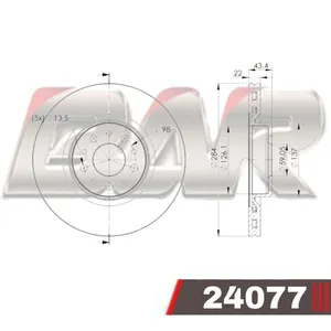 Discos Delanteros Estándar - ALFA ROMEO -147 2.0i 16V Twin Spark / 1.9 Turbodiesel JTD
