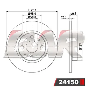 Discos Delanteros Estándar - ALFA ROMEO -145/146 1.3i, 1.6i, 1.9TD