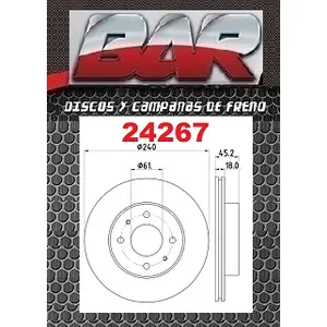 Discos Delanteros Estándar - NISSAN-DATSUN -Sentra 1.6/D/Familiar