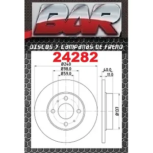 Discos Traseros Estándar - ALFA ROMEO -145/146 1.6i / 1.9i TD (+ABS)