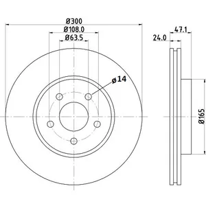 Discos Delanteros Estándar - FORD -Mondeo 1.8i 16v / 2.0i 16v