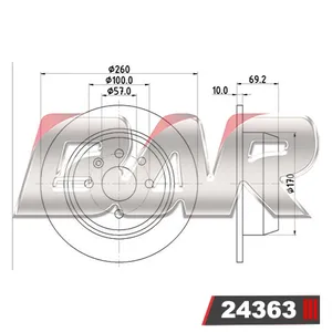 Discos Traseros Estándar - CHEVROLET/OPEL/GM -Astra 1.8 8v / 2.0 8v