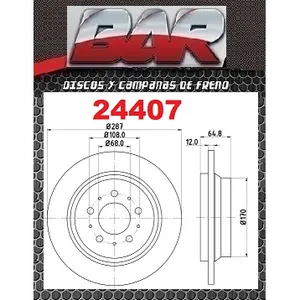 Discos Traseros Estándar - VOLVO -S80/S60 (Todos Modelos)