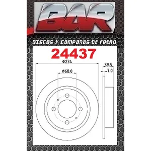 Discos Traseros Estándar - NISSAN-DATSUN -Sentra