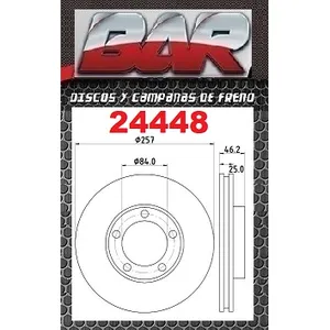 Discos Delanteros Estándar - TOYOTA -Hiace 2,0i / 2,4i / 2,4 Diesel