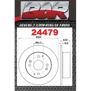 Discos Traseros Estándar - HONDA -Accord