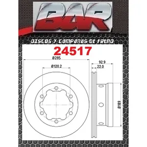 Discos Traseros Estándar - MERCEDES BENZ -Sprinter 412D / 413CDI