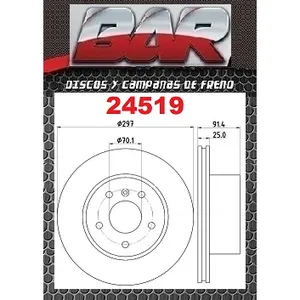 Discos Delanteros Estándar - LAND ROVER -Discovery 2,5 TD5 2,5 TDI 3,9 V8 4,0 V8