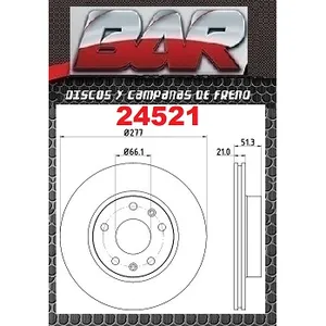 Discos Delanteros Estándar - LAND ROVER -Freelander V1,8i 16V 2,0 TD4 2,5 V6 (LN)