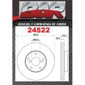 Discos Delanteros Estándar - TOYOTA -Rav 4 1,8 FWD 2,0 4WD